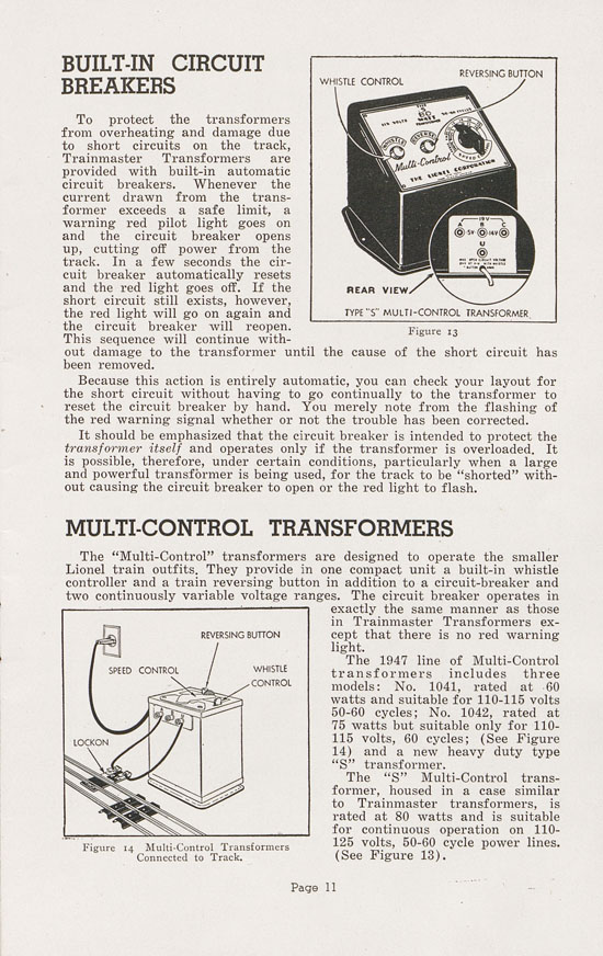 Lionel Instructions for Assembling and Operating 1947