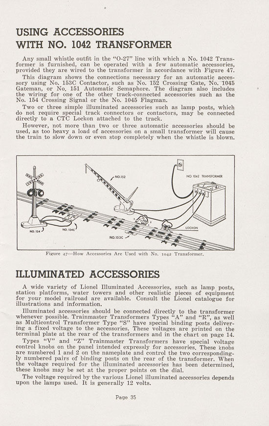 Lionel Instructions for Assembling and Operating 1947