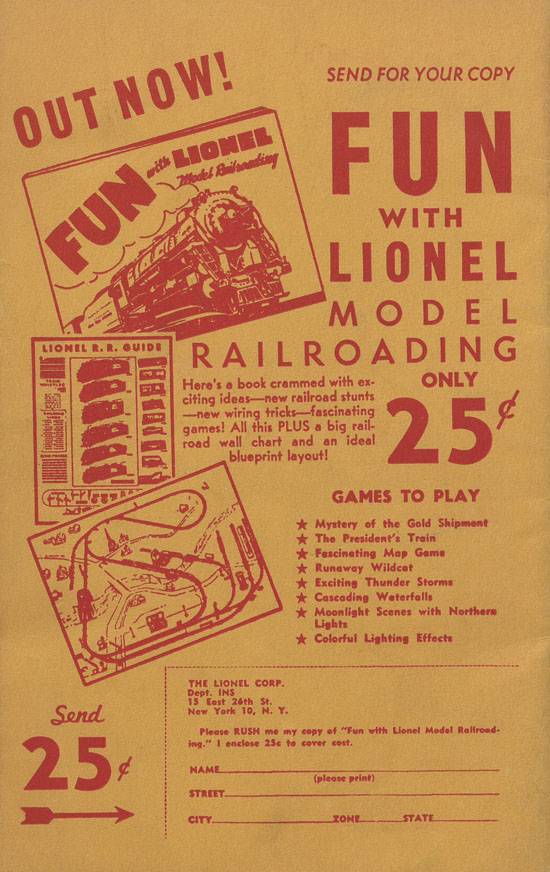 Lionel Instructions for Assembling and Operating 1947