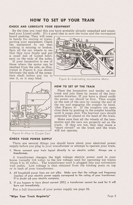 Lionel Instructions for Assembling and Operating 1950