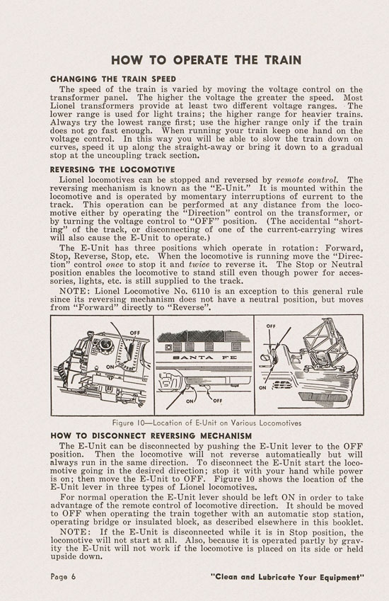 Lionel Instructions for Assembling and Operating 1950