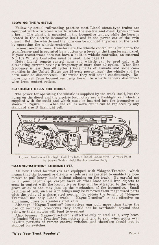 Lionel Instructions for Assembling and Operating 1950
