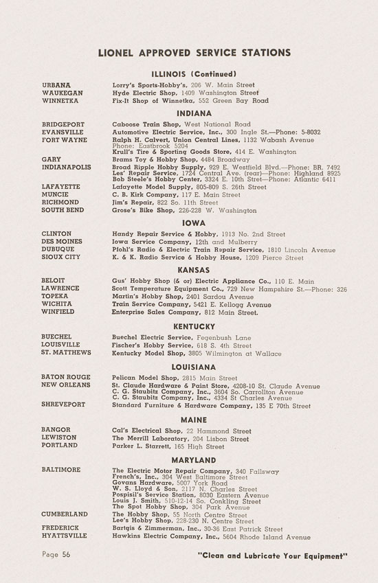 Lionel Instructions for Assembling and Operating 1950