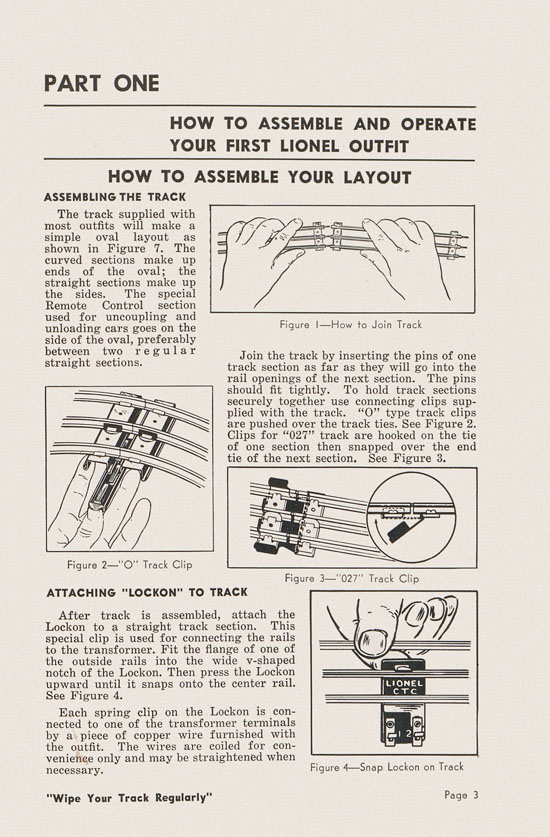 Lionel Instructions for Assembling and Operating 1951