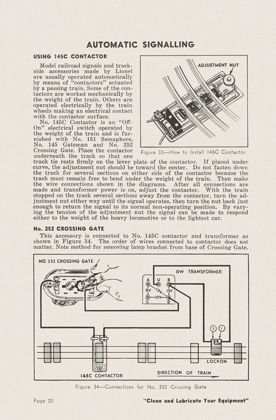 Lionel Instructions for Assembling and Operating 1951