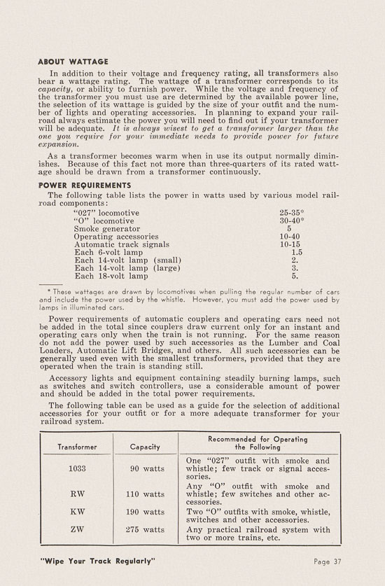 Lionel Instructions for Assembling and Operating 1951