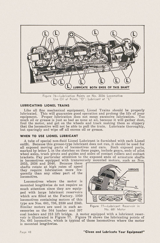 Lionel Instructions for Assembling and Operating 1951