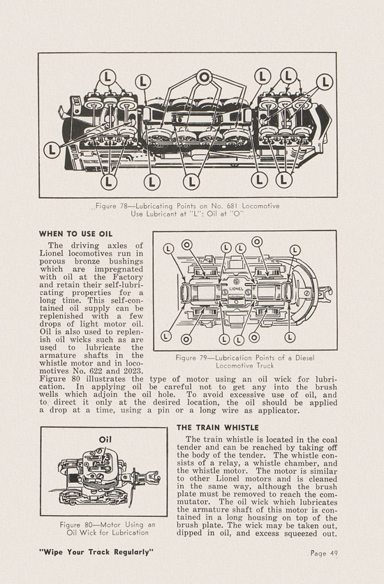 Lionel Instructions for Assembling and Operating 1951
