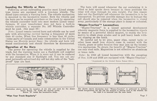 Lionel Instructions for Assembling and Operating 1953