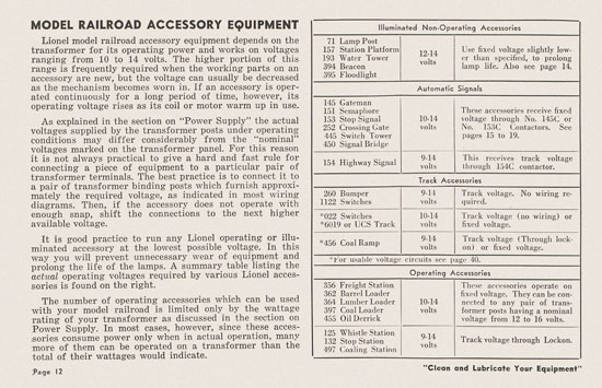 Lionel Instructions for Assembling and Operating 1953