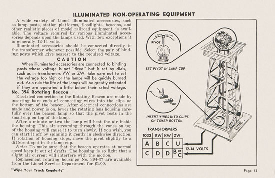 Lionel Instructions for Assembling and Operating 1953