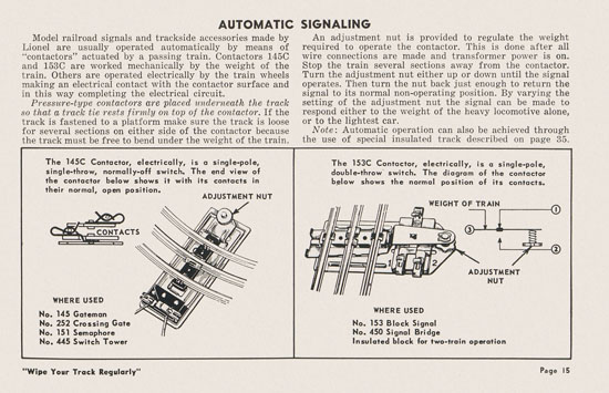 Lionel Instructions for Assembling and Operating 1953