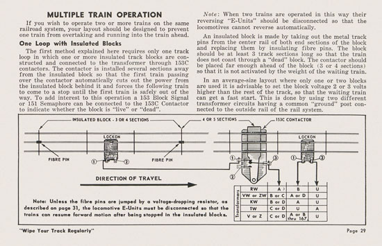 Lionel Instructions for Assembling and Operating 1953