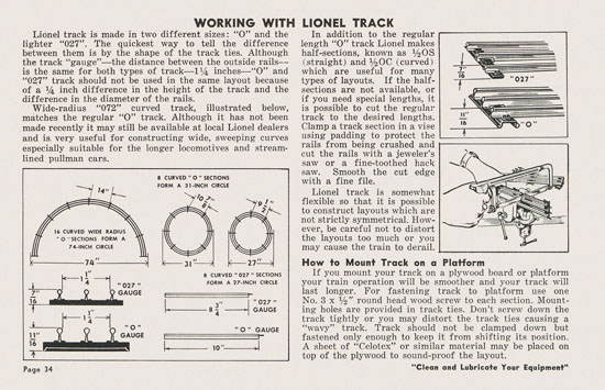 Lionel Instructions for Assembling and Operating 1953