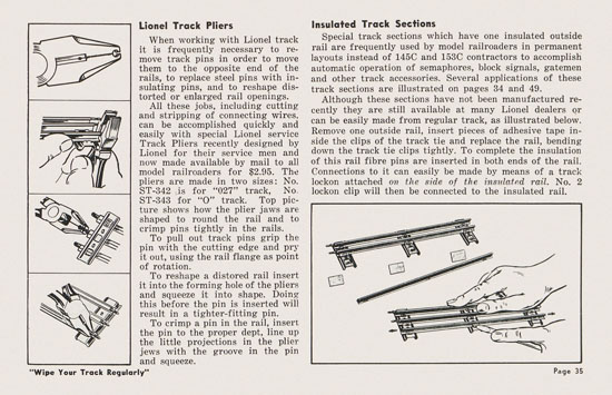 Lionel Instructions for Assembling and Operating 1953