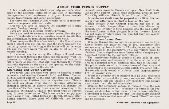 Lionel Instructions for Assembling and Operating 1953