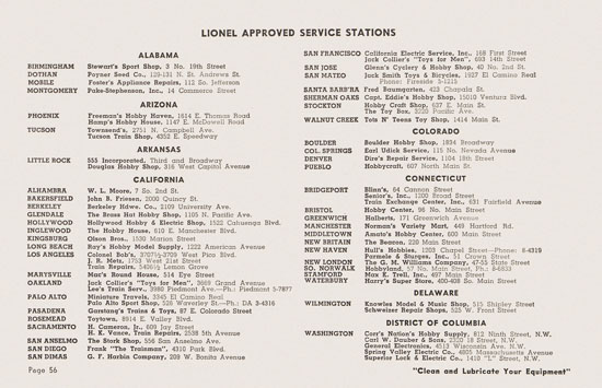 Lionel Instructions for Assembling and Operating 1953