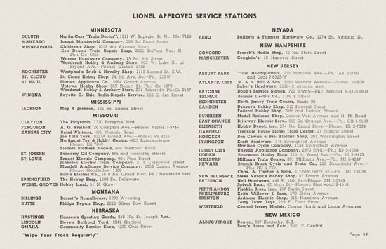 Lionel Instructions for Assembling and Operating 1953