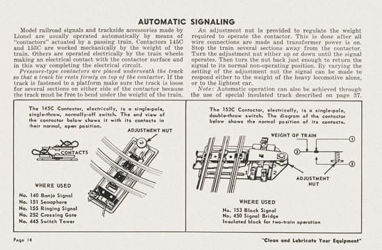 Lionel Instructions for Assembling and Operating 1955-1956