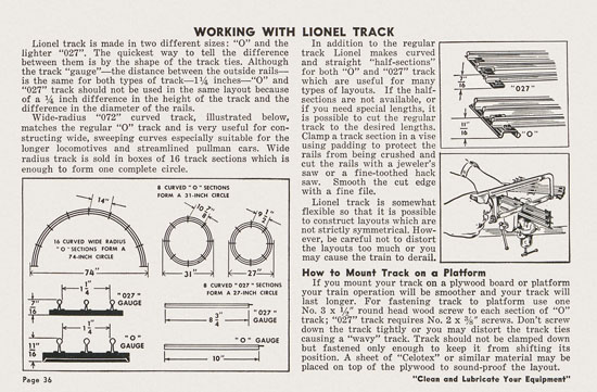 Lionel Instructions for Assembling and Operating 1955-1956