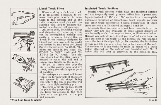 Lionel Instructions for Assembling and Operating 1955-1956