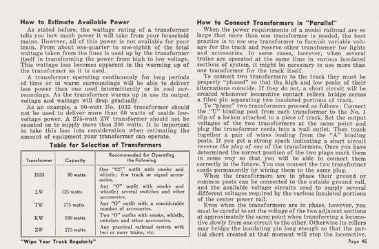 Lionel Instructions for Assembling and Operating 1955-1956