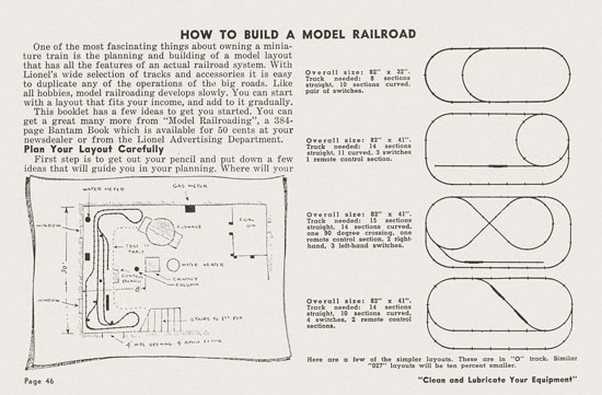 Lionel Instructions for Assembling and Operating 1955-1956