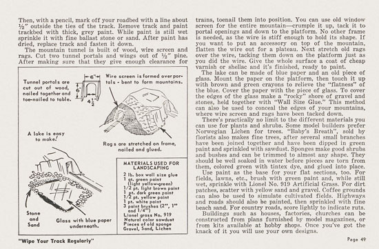 Lionel Instructions for Assembling and Operating 1955-1956