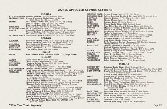 Lionel Instructions for Assembling and Operating 1955-1956