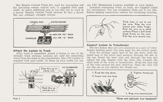 Lionel Instructions for Assembling and Operating 1957