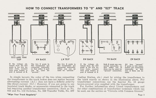 Lionel Instructions for Assembling and Operating 1957