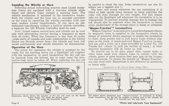 Lionel Instructions for Assembling and Operating 1957