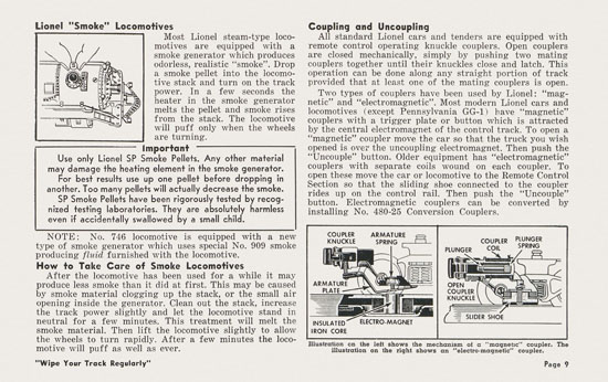 Lionel Instructions for Assembling and Operating 1957