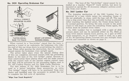 Lionel Instructions for Assembling and Operating 1957