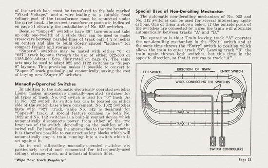 Lionel Instructions for Assembling and Operating 1957