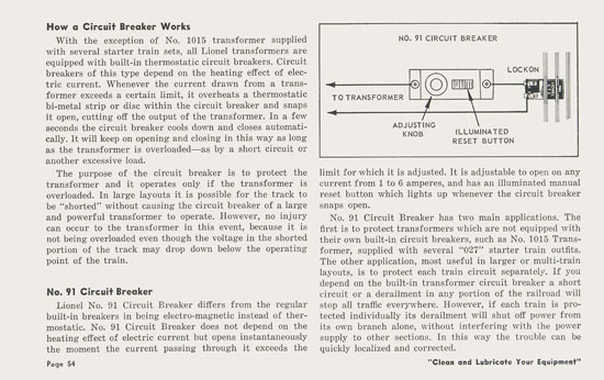 Lionel Instructions for Assembling and Operating 1957