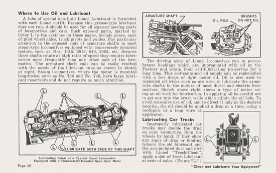 Lionel Instructions for Assembling and Operating 1957