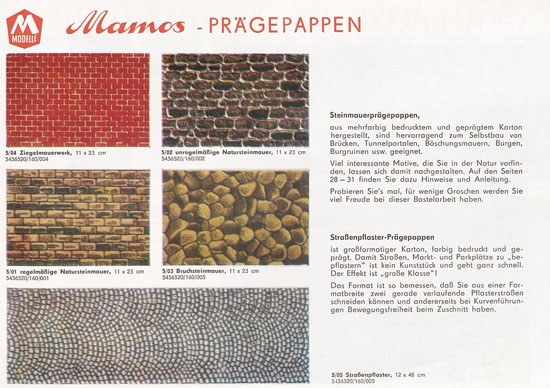 Mamos Bausätze Katalog 1974-1975