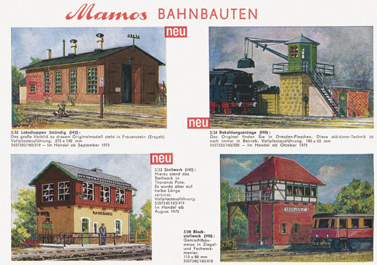 Mamos Bausätze Katalog 1975-1976