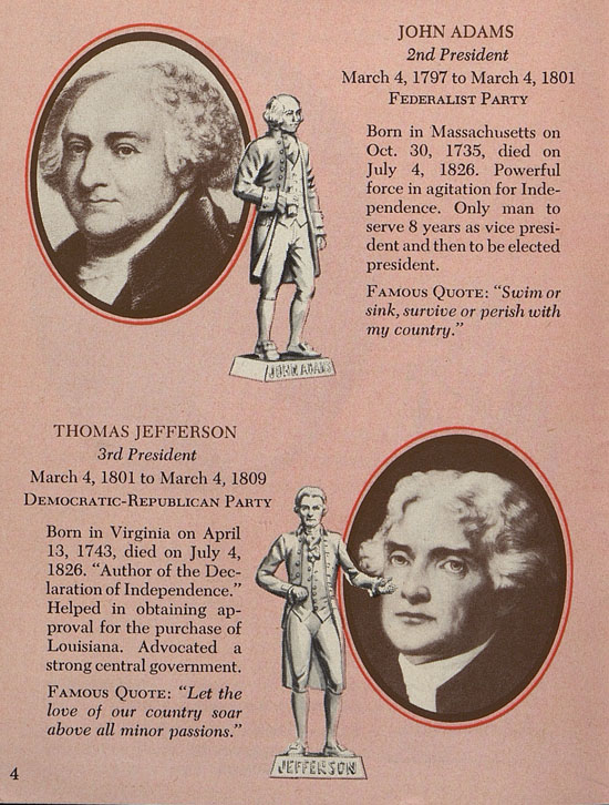 Seite 4 Louis Marx American Presidents in Miniature 1958