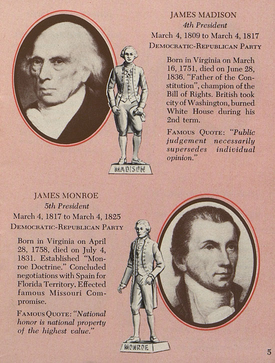 Seite 5 Louis Marx American Presidents in Miniature 1958