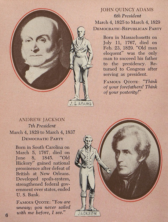 Louis Marx American Presidents in Miniature 1958