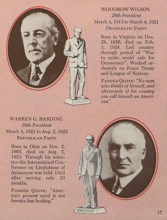 Seite 17 Louis Marx American Presidents in Miniature 1958