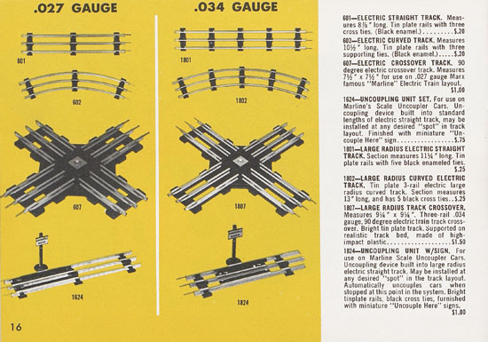 Louis Marx Accessory Catalog 1955