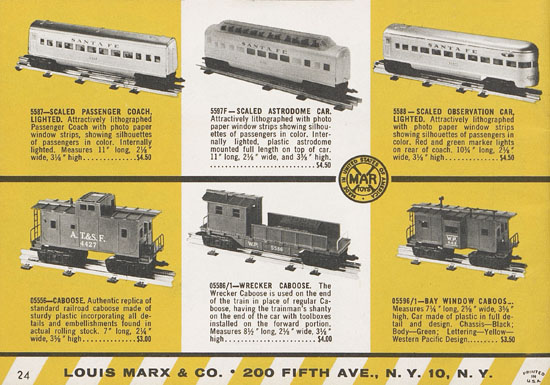 Louis Marx Accessory Catalog 1955