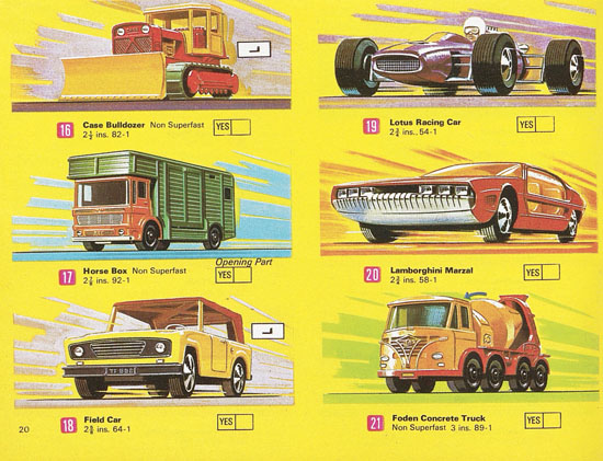 Matchbox Katalog 1970