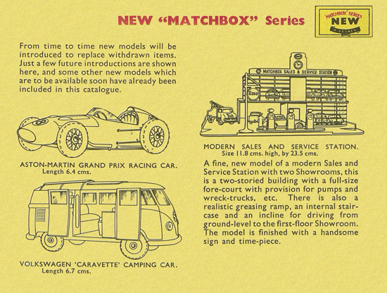 Matchbox Series International Pocket Catalogue 1961