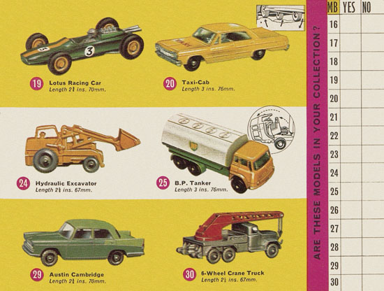 Seite 5 Matchbox Collectors catalogue USA Edition 1965