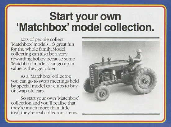 Matchbox Collectors Catalogue 1986-1987