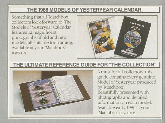 Matchbox Collectors Catalogue 1986-1987